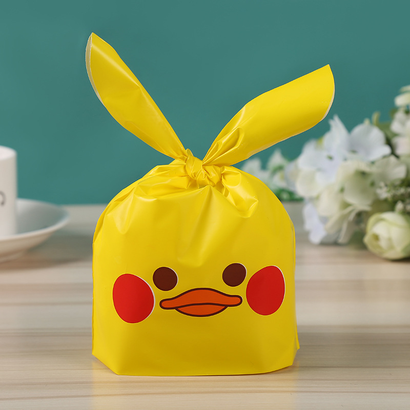 10PCS Bunny Ear Cookie Candy Loot Bag Giveaway Plastic bags souvenir gift bags