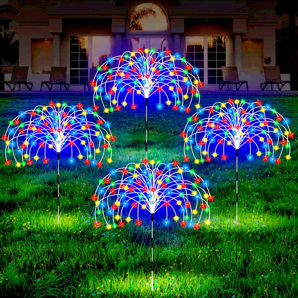 ACFUN Fireworks Lamp Solar Garden Light Outdoor Waterproof Copper Wire Lights for Fowerbed Garden Home Tree Flower Xmas