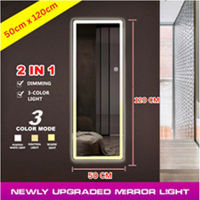 Zivon Smart Led Full Body Mirror With Tricolor Light Vanity Mirror Body Sensing Function Touch Control 120cm * 30cm/140cm * 50cm