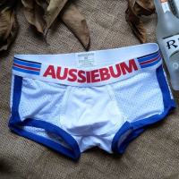 Aussie Bum Mesh Men Breathable Boxer Briefs Low Waist Boxers Underwear Comfortable Innerwear