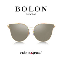 Bolon Cat Eye Gold Metal Sunglasses for Women BL8029/B60