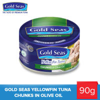 Gold Seas Yellowfin Tuna Chunks in Olive Oil 90g - Easy Open Can I Ready to Eat