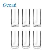 Ocean Glassware Connexion Long Drink Tumbler Drinking Glass Clear Glasses 430ml / 15oz Set of 6 (FM)