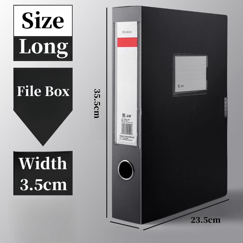 File Case Document Organizer Large Capacity File Box PP File Box File Box File Organizer Long Document Box A4 Size 32x23.8x7.5CM/5.5CM Long Size 35.5x23.5x7.5CM/5.5CM Plastic Filing Folder