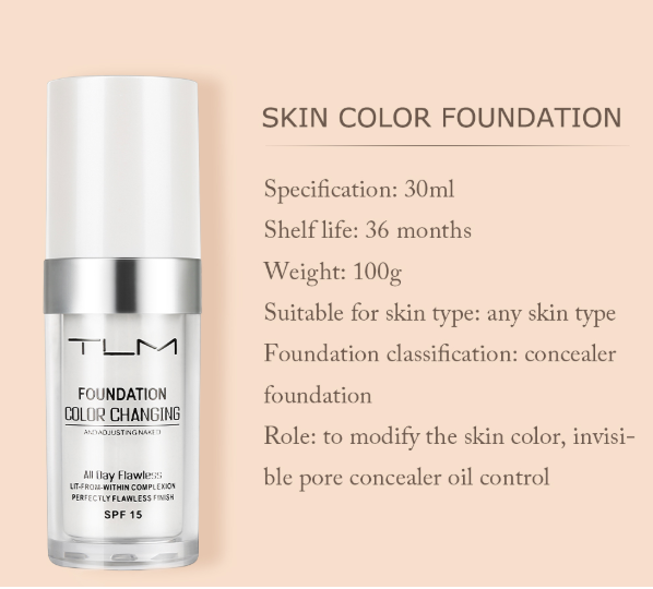 100 AUTHENTIC TLM 30ml Color Changing Liquid Foundation review and price
