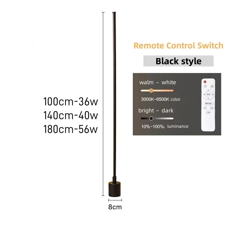 LED Corner lamp Aesthetic Floor Lamp Vertical Bedroom Lamp Living Room Ambient Light Dimmable Light