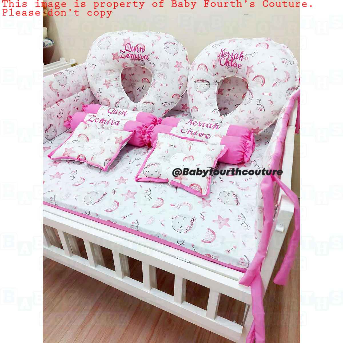 BFCM Twin Crib Wooden Crib for Baby