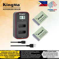 KINGMA 2PCS NB-13L BATTERY 1010MAH AND LCD DUAL CHARGER KIT for Canon G7X and SX740 - Cerebral Optic Merchandising