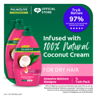 Palmolive Naturals Intensive Moisture Shampoo - with Coconut Cream for Dry Hair 1L Pump x2
