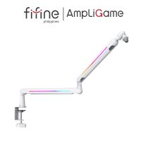 Fifine BM88 Microphone Arm Stand Boom Arm Stand with Desk Mount Clamp Screw Adapter Cable Management Suspension Scissor Mic Stand Flexible Arm Mic Stand Sturdy Low Profile for Podcast Streaming Gaming Studio