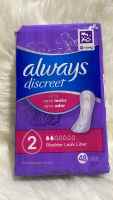Always Discreet Incontinence and Postpartum Incontinence Liners - Very Light Absorbency - Regular Length - 48ct