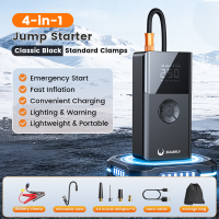 SOARFLY Car Jump Starter 4in1 Multi-function Car High Power Bank 6000mah Portable Air Pump Tire Inflator Jumper Starter