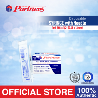 Partners Disposable Syringe with Needle 1cc/mL - 100pcs (1 box)