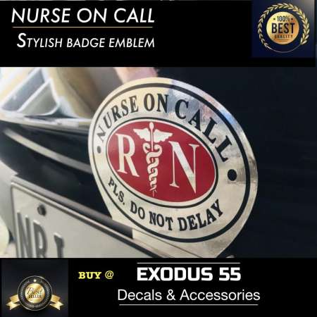 Nurse RN Vip Front and/or Rear Black Emblems for Professionals Fit All Cars by Exodus55 Professional Car License Plate Emblems