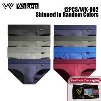 12pcs WAKER Brief For Men Underwear For Men’s Original Cotton Good Quality Soft Breathable Menswear Human 4/8Pcs Briefs