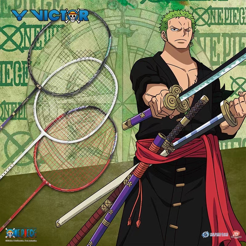 Victor One Piece Joint Series Products Limited Edition Badminton Racket Cooperation Edition Set 4U Carbon