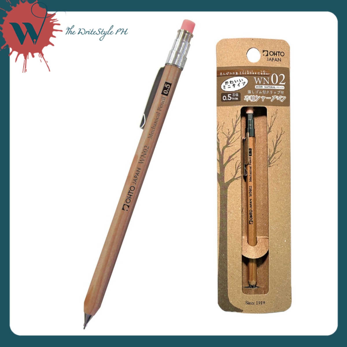 Ohto WN02 Wooden Mechanical Pencil [0.5mm]