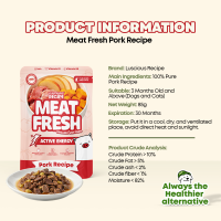 Luscious Recipe Meat Fresh Wet Food Pouch Organic Wet Food Dog Wet Food Cat Wet Food Pure Meat 85g