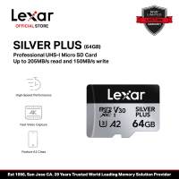 Lexar Professional Silver Plus 64GB/128GB/256GB microSDXC UHS-I microSD Card with Adapter