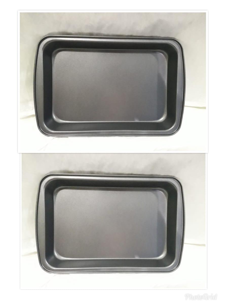 2piece small rectangular baking tray 8x12 8x12 outside measurement 6.5x10 inside measurement