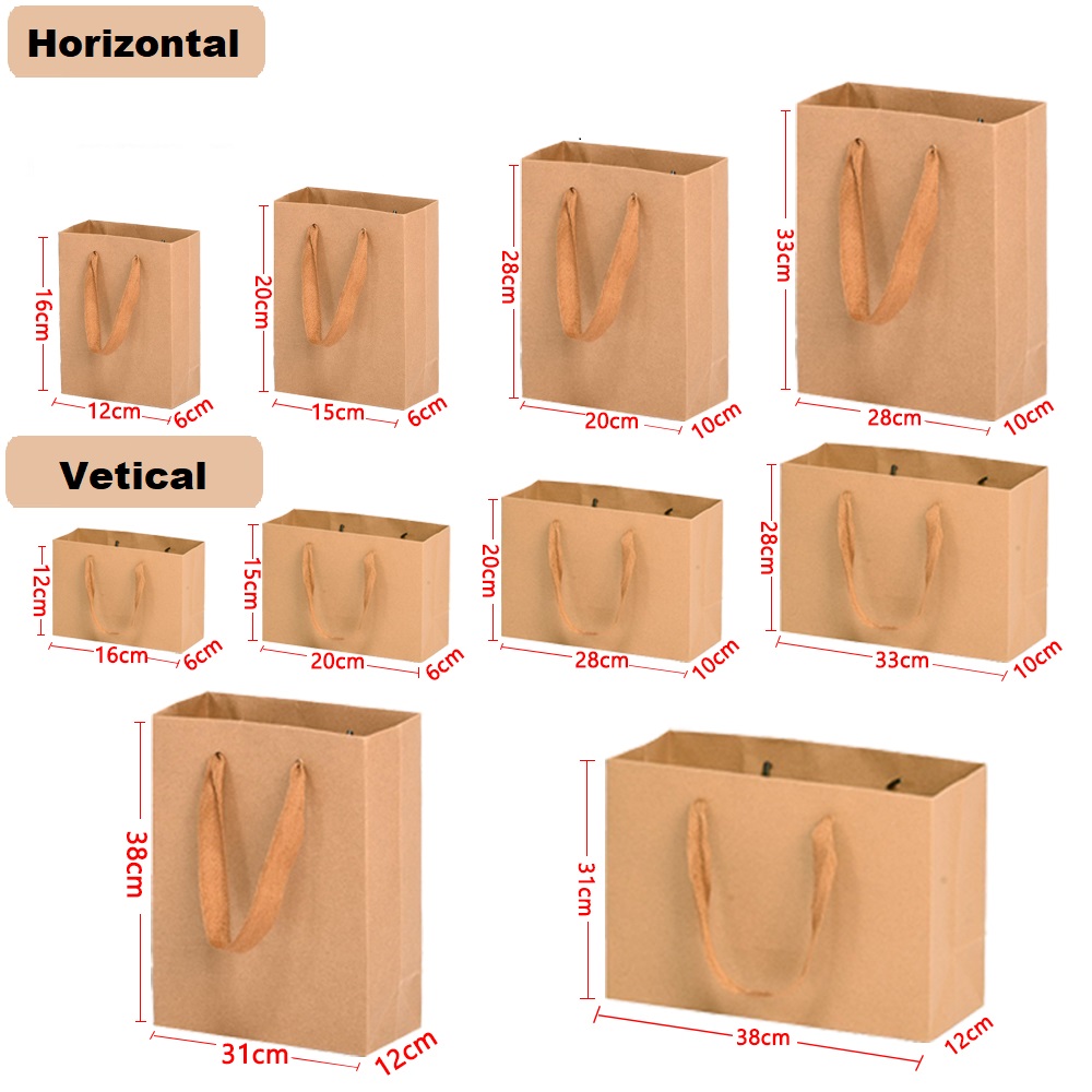 5pcs Premium Black Kraft Paper Gift Bag Thick and Firm Material High Quality Minimalist Elegant Design Perfect for Business Packaging Boutique Birthdays & Aesthetic Events Available in Multiple Sizes Horizontal Vertical Fast Shipping Nationwide Aesthetic