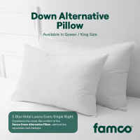 Famco Down Alternative Pillow Hypoallergenic Soft Hotel Quality Support Microfiber Pillow Comfort