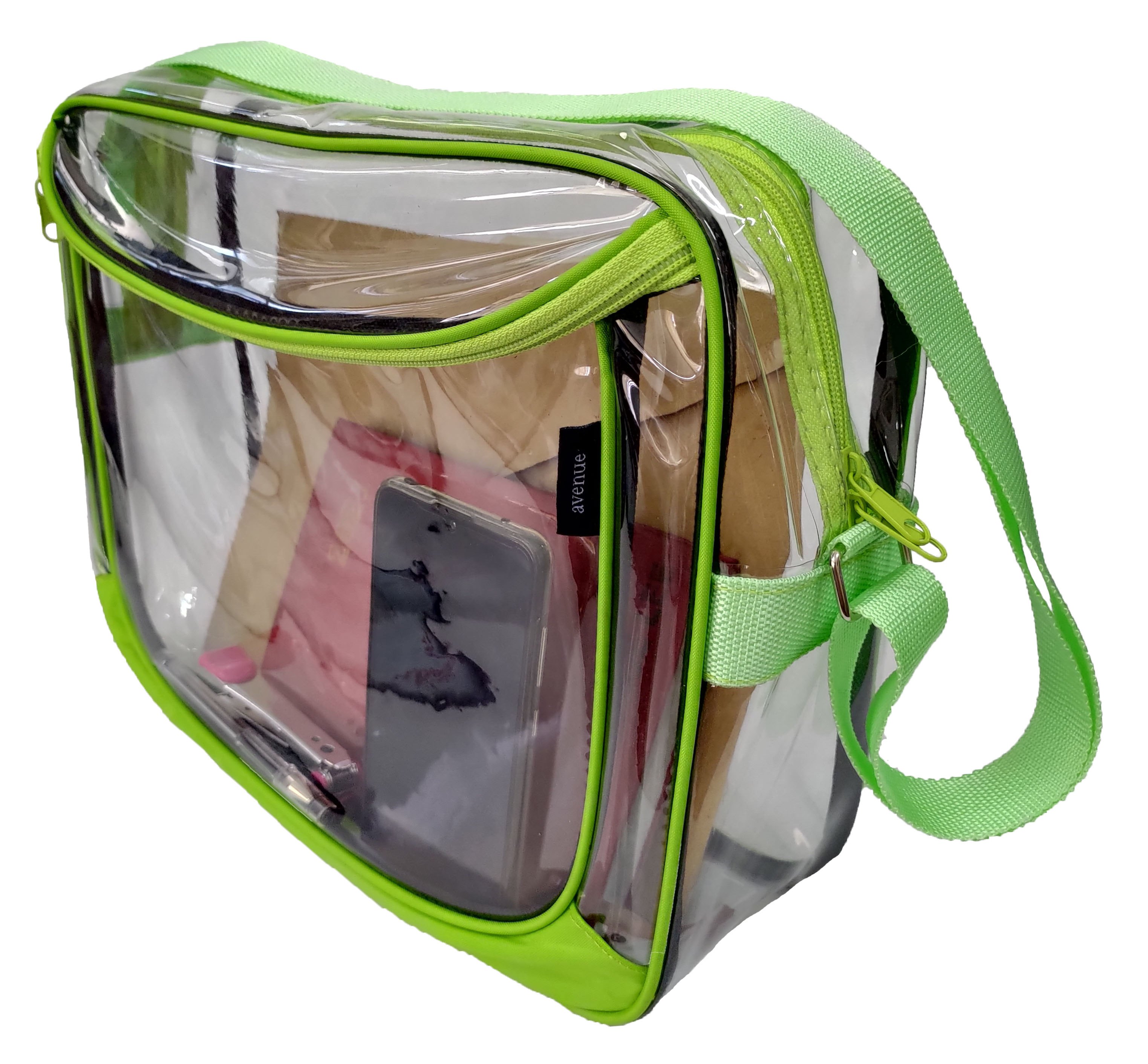 clear plastic sling bag
