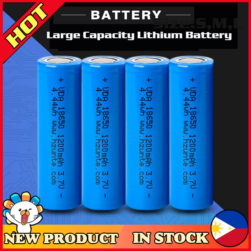 18650 Rechargeable Battery Lithium Ion Battery 1200mAh Lithium-Ion 18650 Battery 3.7V 18650 Rechargeable Lithium Battery Charging Voltage 4.2 V Nominal Voltage 3.7V