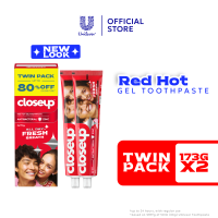 Closeup Gel Toothpaste with Antibacterial Zinc Red Hot 173g Twin Pack