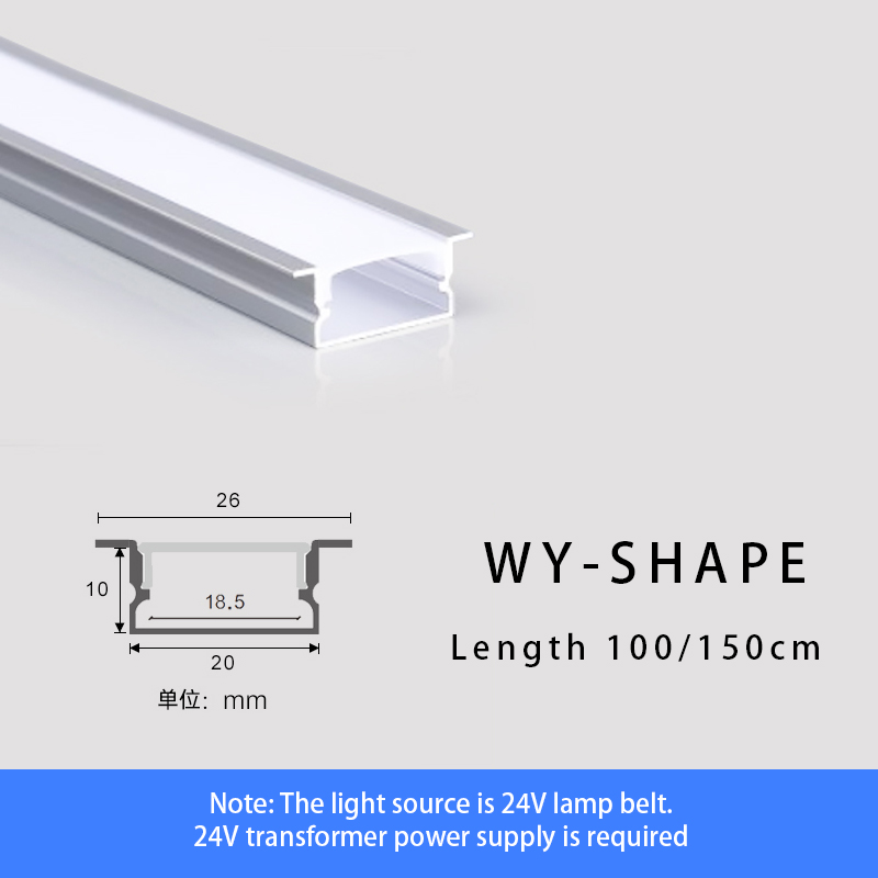 U/V/YW Aluminum LED strip Light Bar Channel Holder Cover End For LED Strip Light