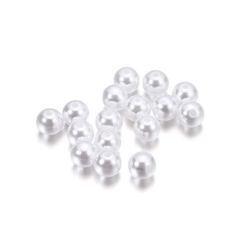 400PCS 3-12mm Round Loose Imitation Pearls ABS Beads White/Beige Beads Loose DIY Imitation Beads