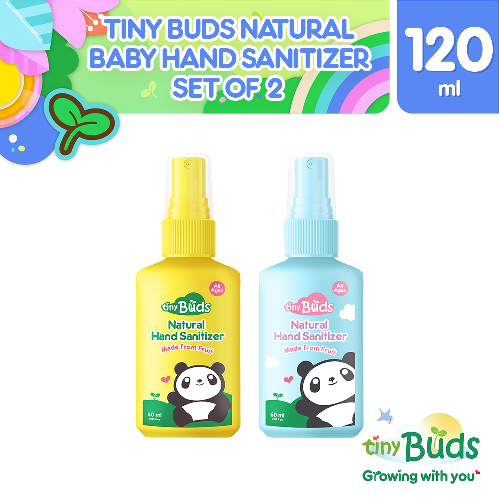 Tiny Buds Natural Baby Hand Sanitizer 60ml (Oh Pomelo! & Tutti Fruiti) - Set of 2