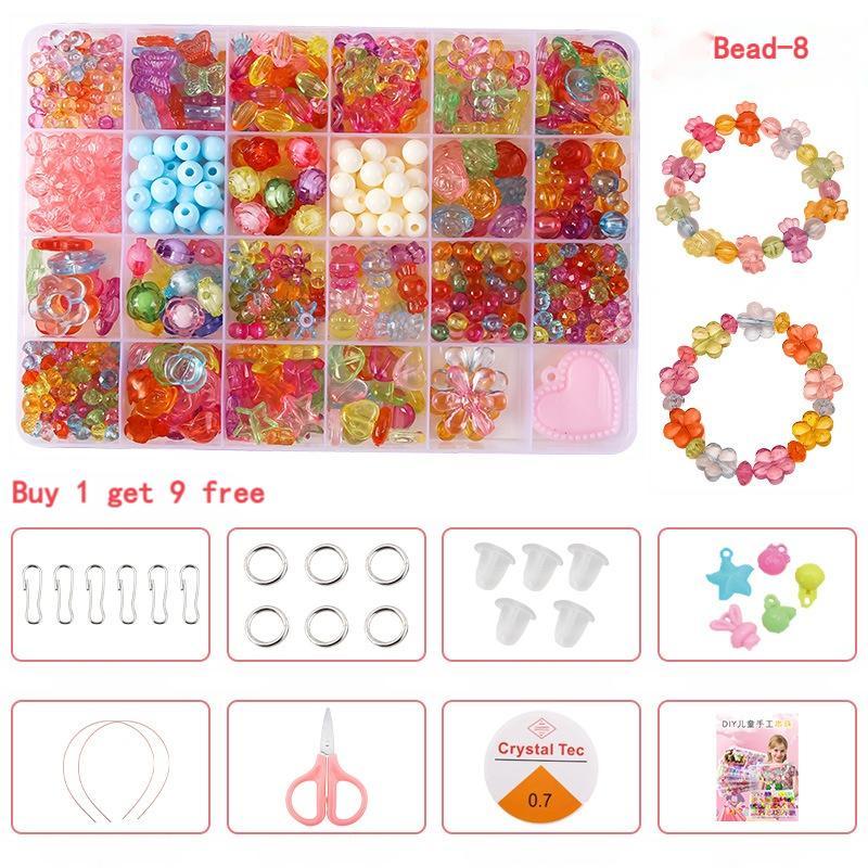 ★Same Day Shipping★ 24 Grid DIY Handmade Beads Toys for Children with Accessory Set Girl Weaving Bracelet Jewelry Making Toys Creative Children Gift