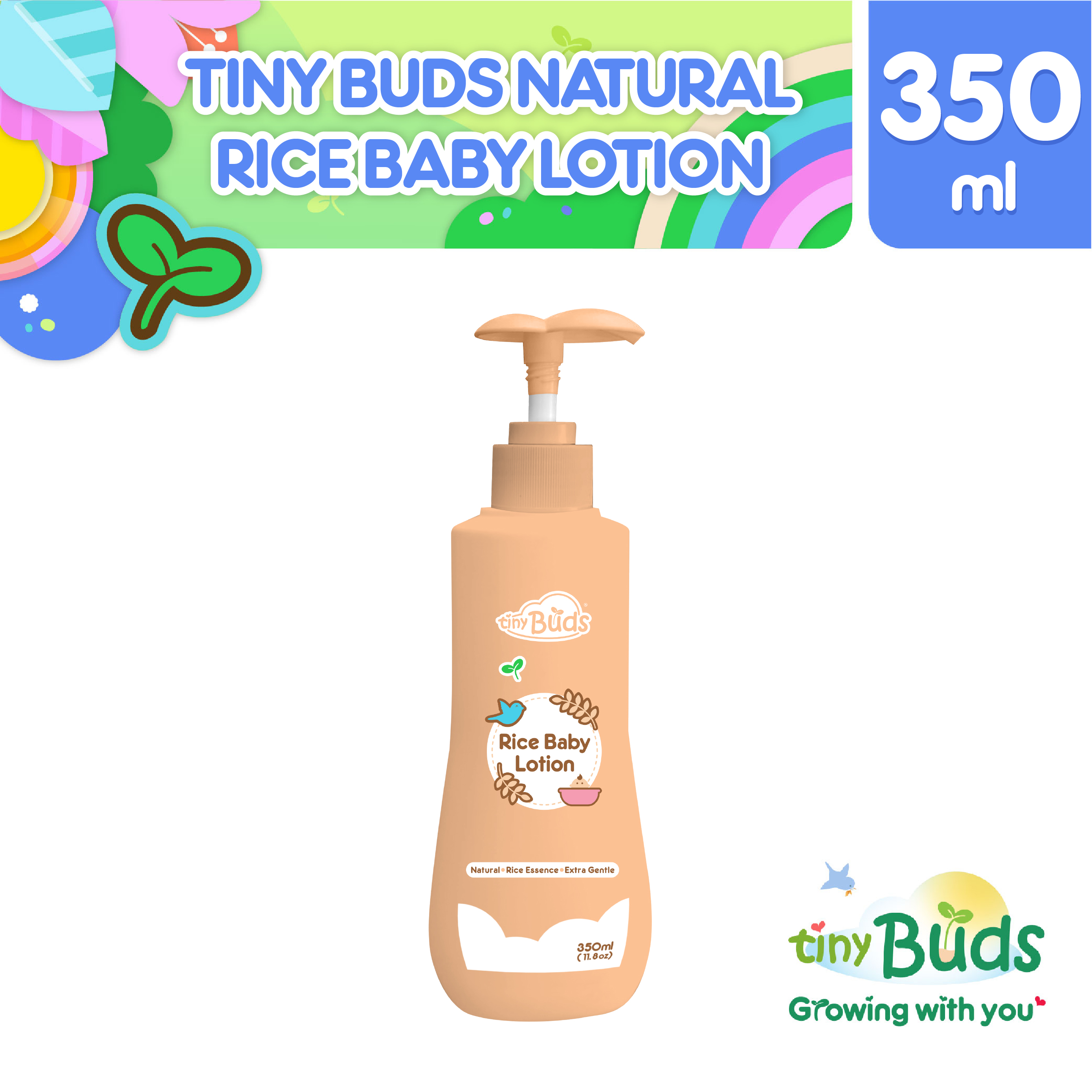 Tiny Buds Natural Rice Baby Lotion (350ml) | Rice Essence