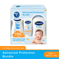 Cetaphil Baby Soothing Calendula Trio Set (Gentle Wash & Shampoo + Baby Lotion 400ml + Advanced Protection Cream 85g)