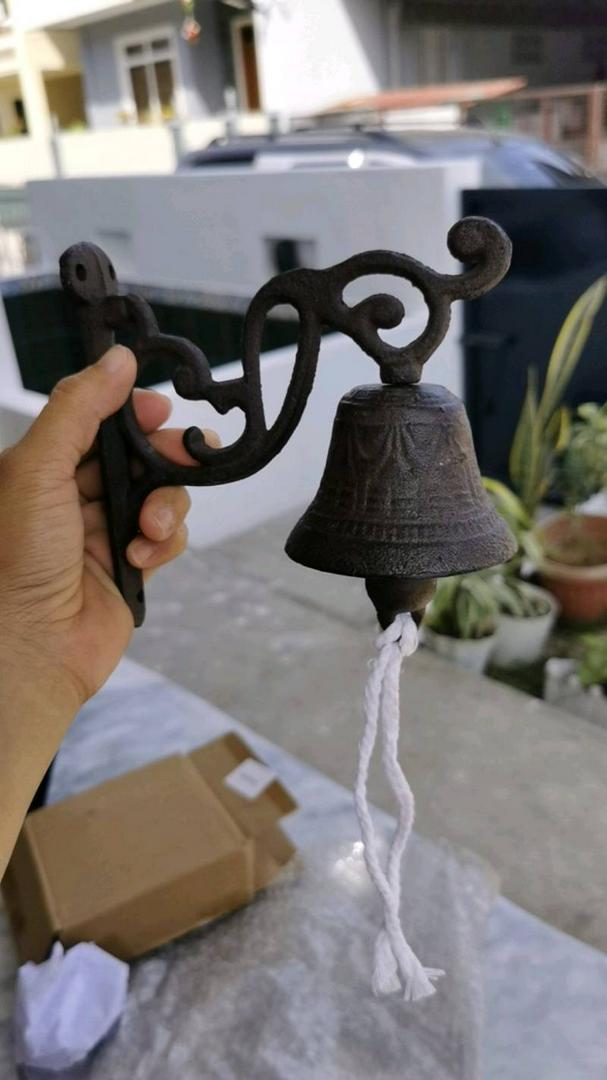 Vintage Metal Iron Doorbell Wall Mounted Metal Door Bell Cast Iron Doorbell Home Balcony Garden Decoration Cast-Iron-Doorbell