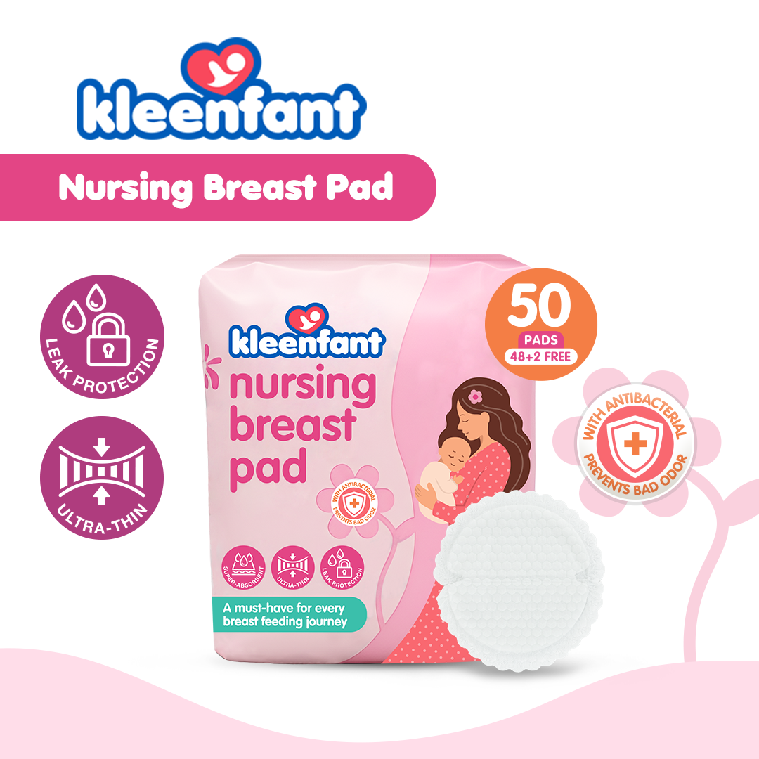 Kleenfant Ultra-Thin Breast Pads Antibacterial Super Absorbent Leak-Proof Quick-Dry Pack of 1