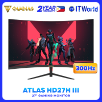 Gamdias Atlas HD27H III 27” 1920x1080 FHD 300Hz Fast VA Curved Gaming Monitor itw