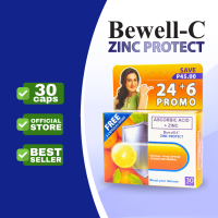 Bewell-C Zinc Protect Ascorbic Acid  plus Zinc 500mg/capsule 24+6 Promo