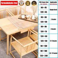 🔥3.2MM🔥Upgrade Transparent PVC Table Cloth Kitchen Dining Room Mantle Waterproof Oil Proof Anti Slip Flexible Table Cover Plastic No Yellowing