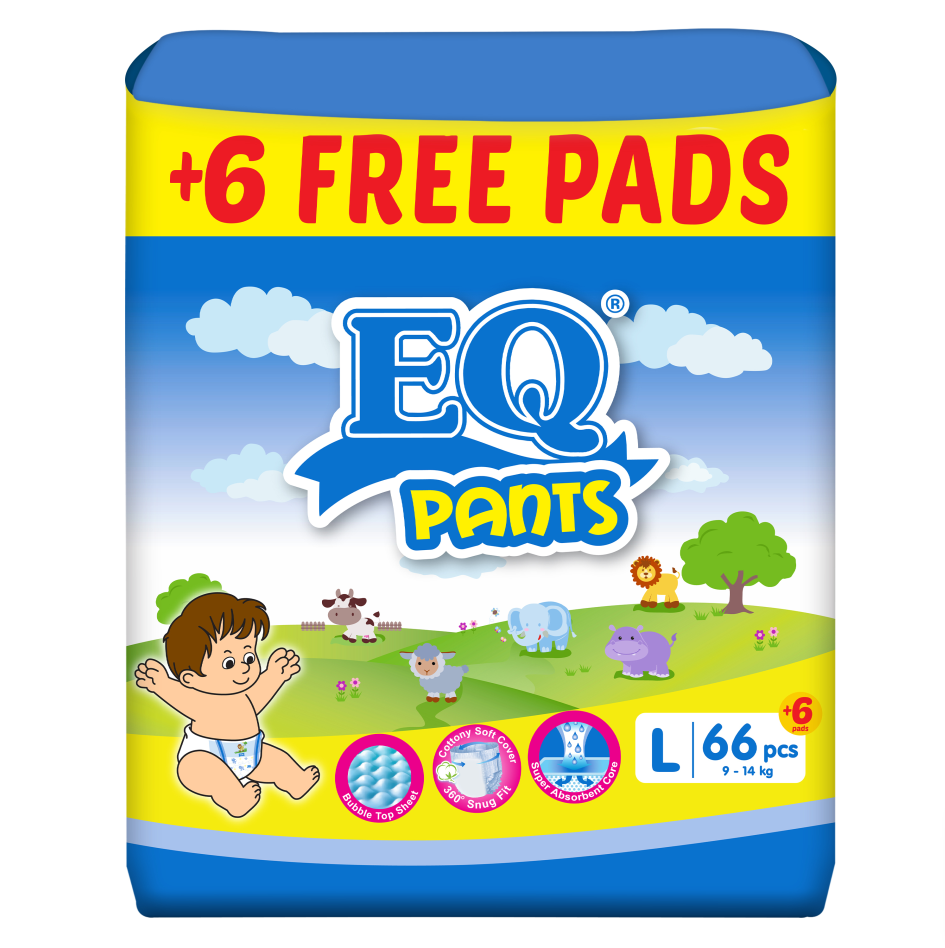 EQ Pants Mega Pack Large (9-14 kg) - 66 pcs x 1 (66 pcs) - Diaper Pants