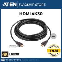 ATEN HDMI Cable 3 m / 5 m / 10 m / 15 m / 20 m with Ethernet 4K30 1080p Gold Plated [ 10m 2L-7D10H / 15m 2L-7D15H / 20m 2L-7D20H ] 10 meters / 15 meters / 20 meters