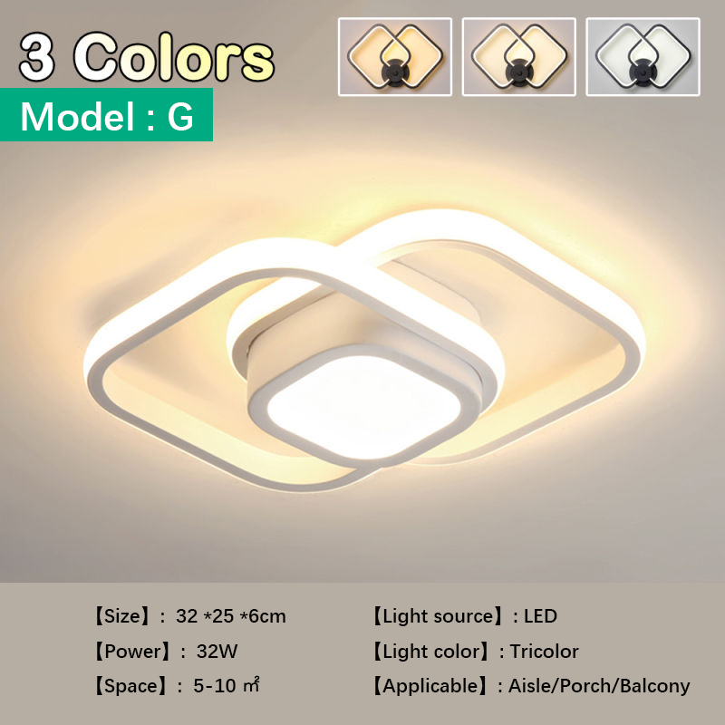 Tricolor Modern Corridor Light Center Light Led Ceiling Light Bedroom Light Ceiling Light Aisle Light Balcony Lights Nordic Lights