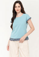 Krizia Tassel Fringe Buttoned Back Top