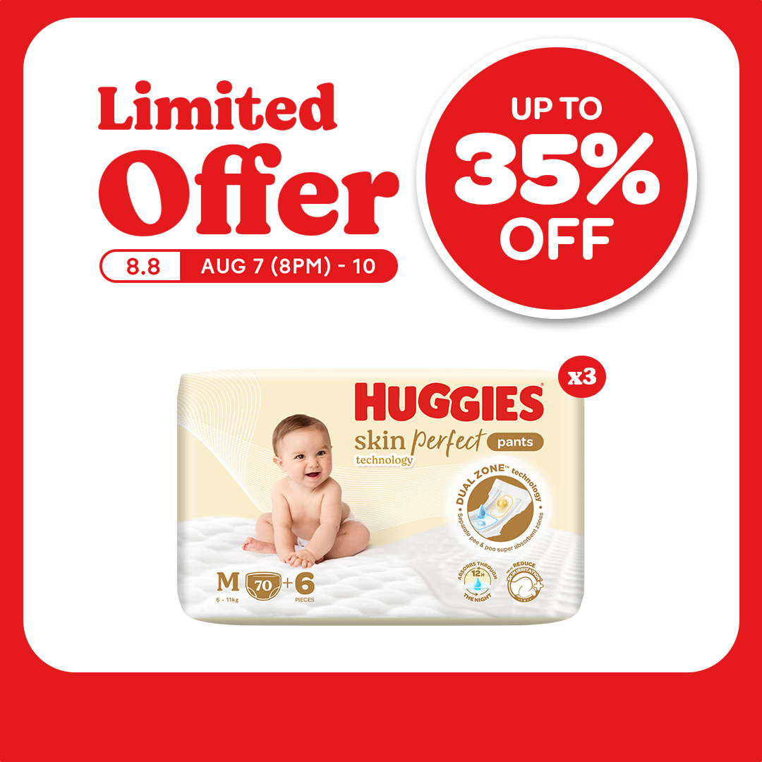 Huggies Skin Perfect Pants Super Jumbo Medium - 76 pcs x 3 (228 pcs)