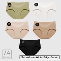 PATIS TESORO 5PCS/Set 7A Mulberry Silk Ice Silk Underwear for Womens Milk Skin Panties Maillard Breathable Seamless Briefs Summer