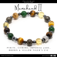 Mamahandi II - Pyrite Citrine Imperial Jade Brown & Yellow Tiger’s Eye Bracelet  | Pulseraz Gemstones and Jewelry