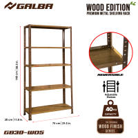 GB All-Metal Storage Shelves 3 4 and 5 Layers Set Light Steel Rack  White/Black/Silver