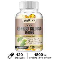 Ginkgo Biloba 1800 mg Capsules Organic Ginkgo Biloba Supports Memory and Brain Function Improves Focus Cognition and Clarity Brain Supplement