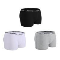 FINETOO 3pcs/set Cotton Boxers Panties Mid-Waist Underwear Anti-Glare Safety Short Pants Seamless Underpants